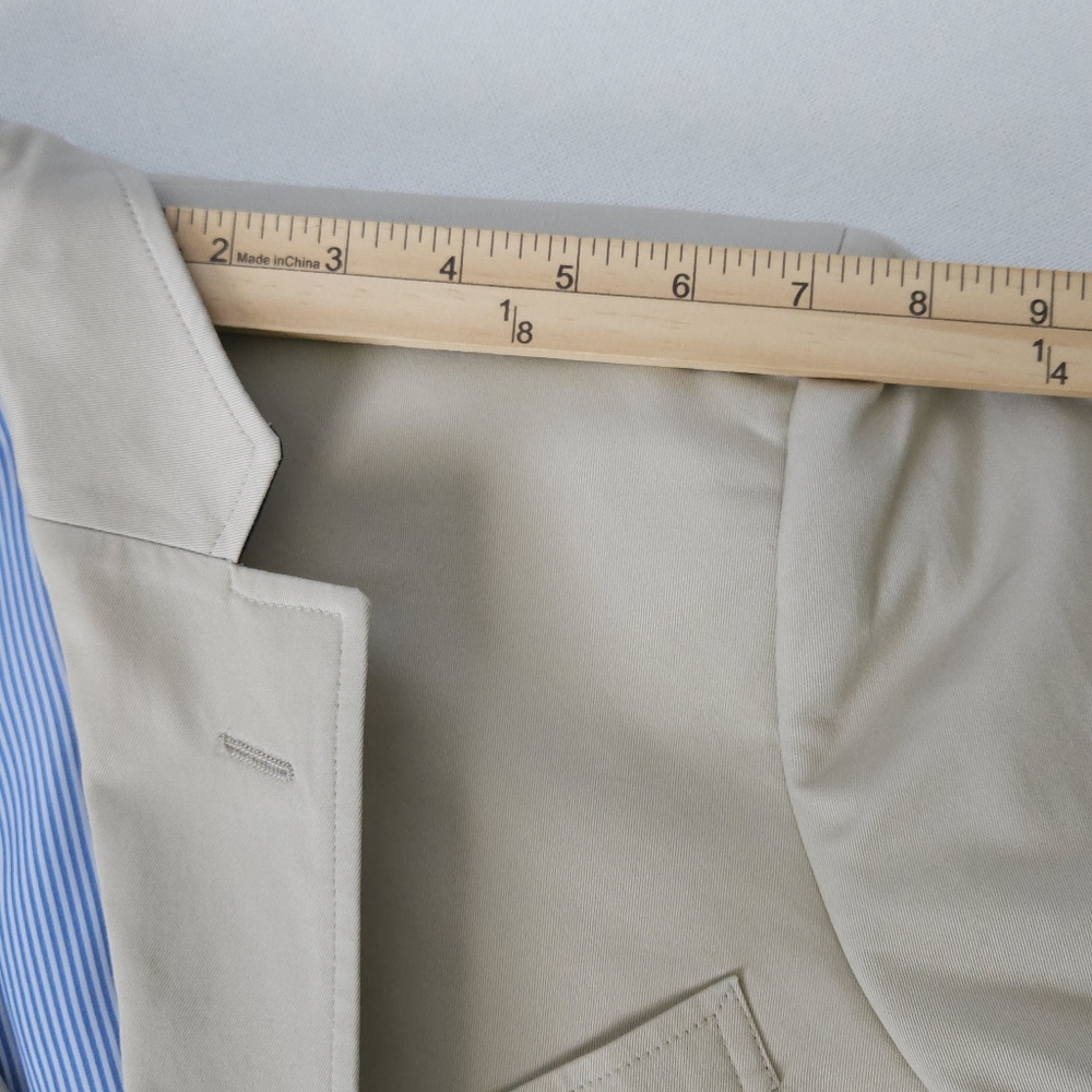 Tommy Hilfiger 38R Tan Cotton Blazer Coastal Grandpa‎ Smart Casual Spring - Picture 11 of 12
